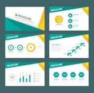 Yellow and green Multipurpose Presentation Templates set N2