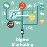 infographic - digital marketing concept