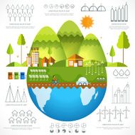 Creative ecology infographic elements layout N2