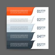 Infographics design template Business concept with 5 options N24