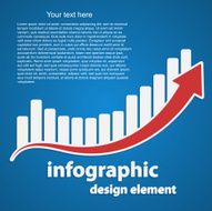 Abstract infographic as a graph and arrow Business concept
