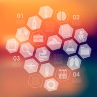 veterinary infographic with unfocused background N121
