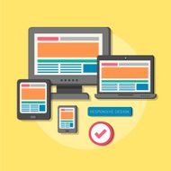 flat design concept of responsive N2