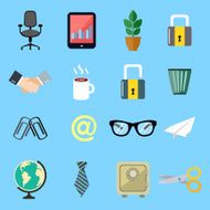 Business flat icons set N12