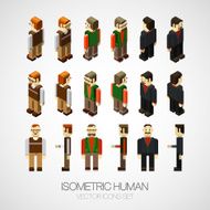Vector isometric human set N9