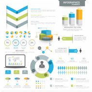 Various business infographics elements