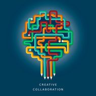 flat design illustration concept of creative collaboration N3
