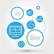 healthcare circle concept with EKG