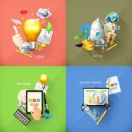 Business concepts 3d vector icons N2
