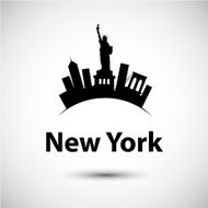 Vector silhouette of New York USA