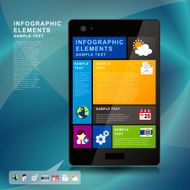 abstract tablet infographics
