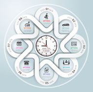 Modern business Infographics circle origami style N2