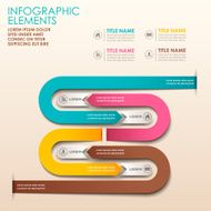 abstract 3d paper infographics N133
