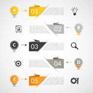 Paper infographics template N9
