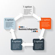 Modern vector info graphic for business project N305