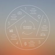 Circle line infographic graph diagram Blur vector background N6