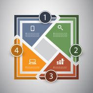 colorful infographics diagram template with icons