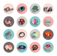 Set of flat long shadow infographic designs N3