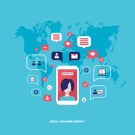 Social network concept Infographic elements N2