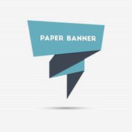 Abstract colorful paper banner N10