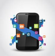 Mobile phone applications icons