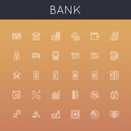 Vector Bank Line Icons N2