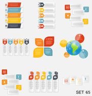 Collection of Infographic Templates for Business Vector Illustration eps10 N4