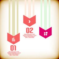 Trendy flat arrow infographic design