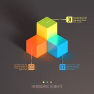 Business Infographics cube N4
