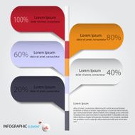 Modern infographics bubble speech template style Vector