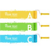 Vector roller brush for text infographics N2