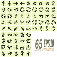 Set of Hand Drawn Arrows Vector Illustration N2