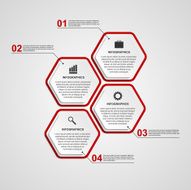 Abstract hexagon infographics template N15