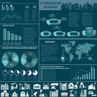 Set of elements infrastructure city vector infographics N33