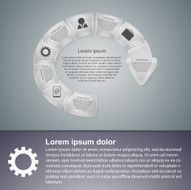 Glass infographic design template