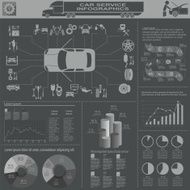 Car service repair Infographics N43