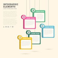 sticky tag infographics design