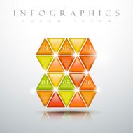 glossy triangle graphic infographic elements