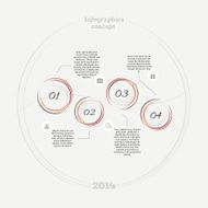 Infographics abstract concept Round banner for text N2