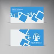 Vector banner Abstract blue brochure squares N3