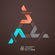 Modern business step origami style options banner N94