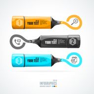 Vector text boxes infographics icon and marker N2