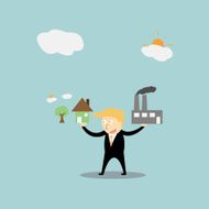 businessman using green energy N4