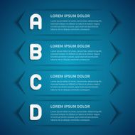 Vector step options banners and letters A B C N8