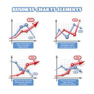 Business graph elements for infographics