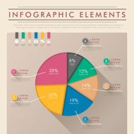 abstract pie chart infographics N29