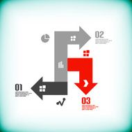Flat arrows infographic design