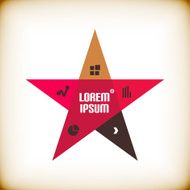 Vintage star infographic design