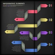 abstract 3d paper infographics N135