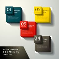 abstract 3d cube infographics N24